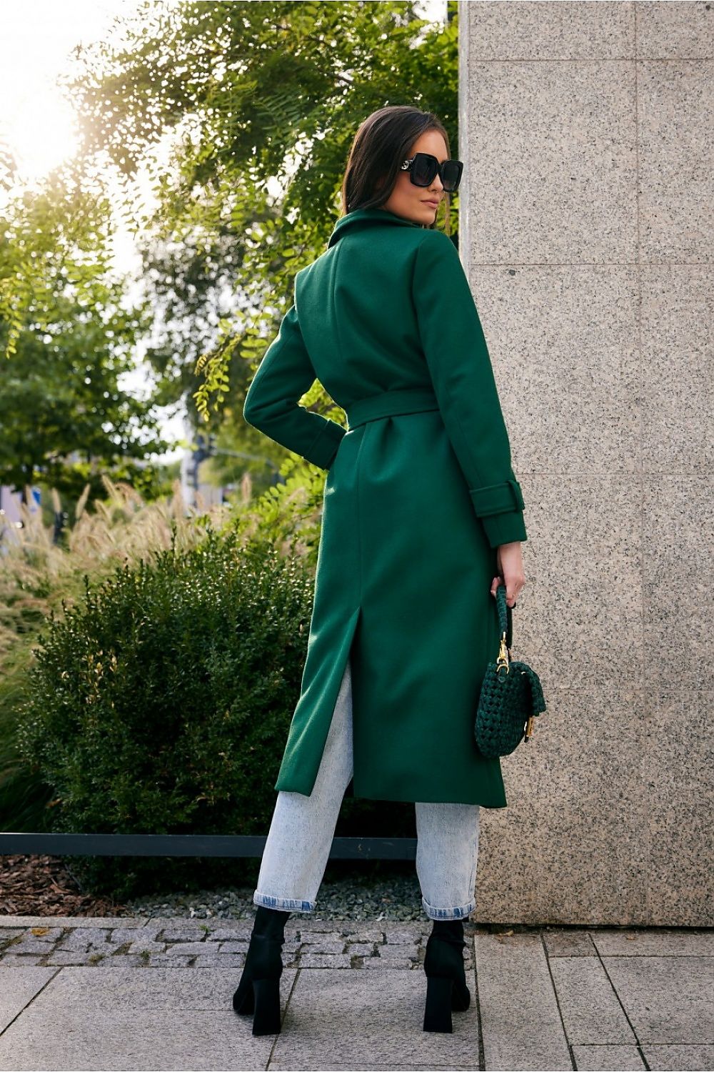   Płaszcz Damski Model Sovan ZIE PLA0035 Green - Roco Fashion 