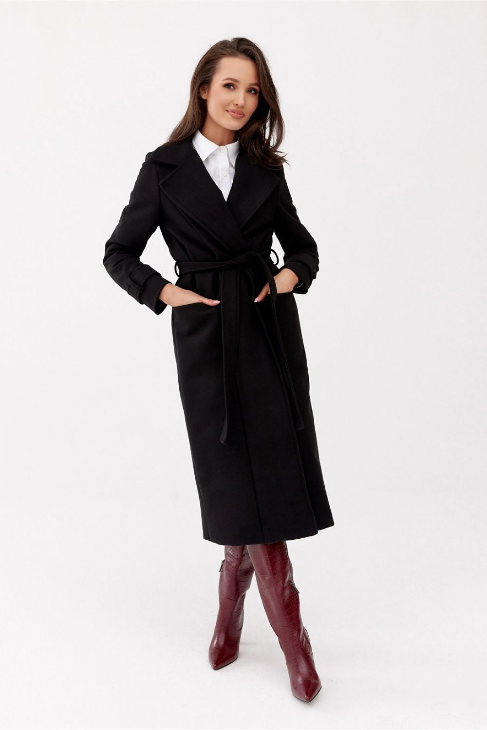   Płaszcz Damski Model Sovan CZA PLA0035 Black - Roco Fashion 