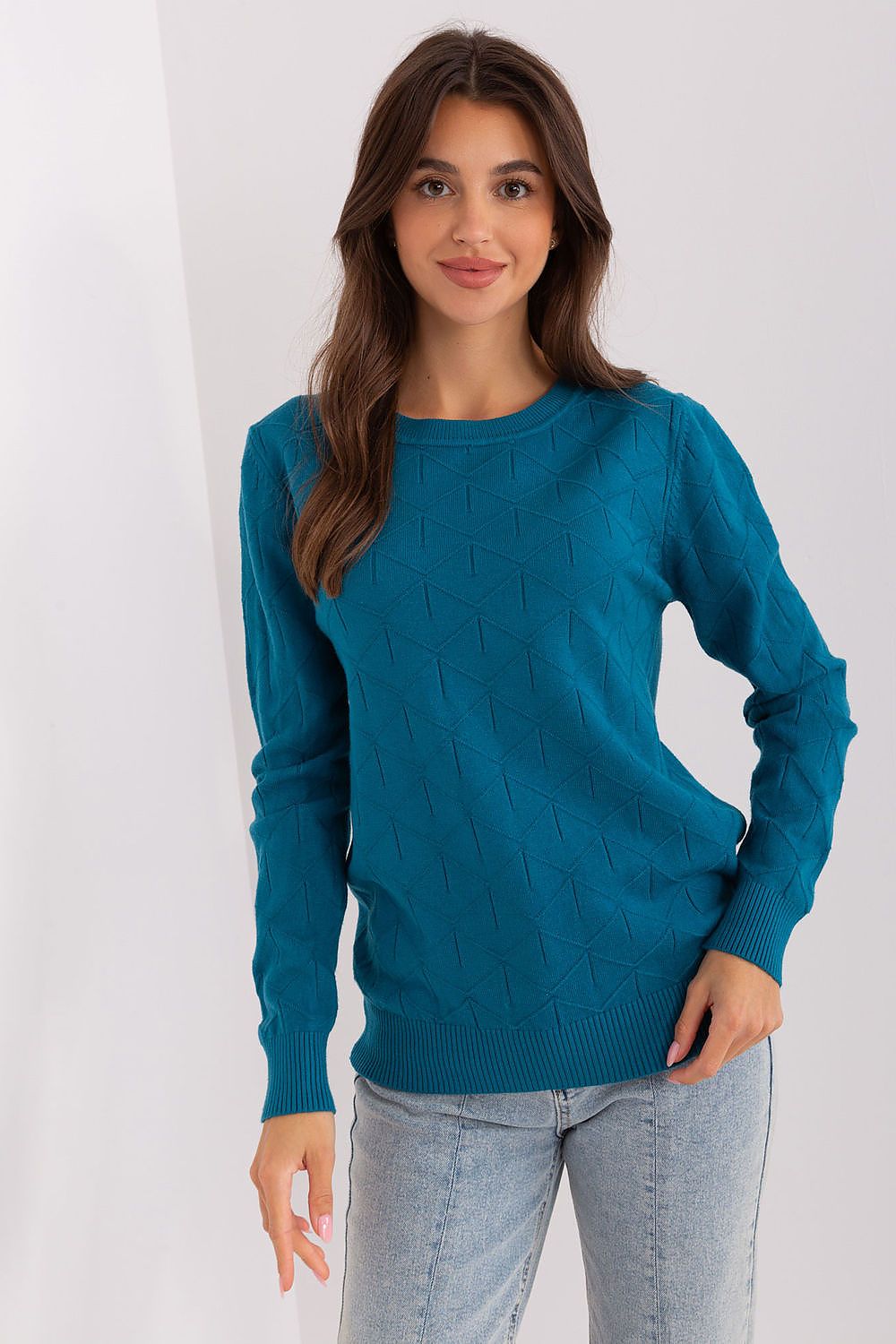   Sweter Damski Model AT-SW-232901.25X Morski - AT 