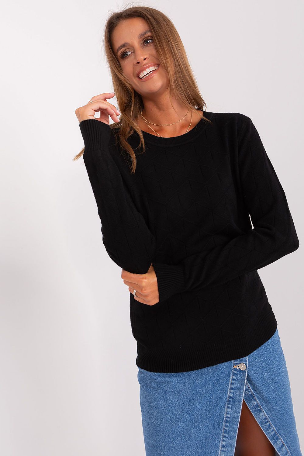   Sweter Damski Model AT-SW-232901.25X Black - AT 