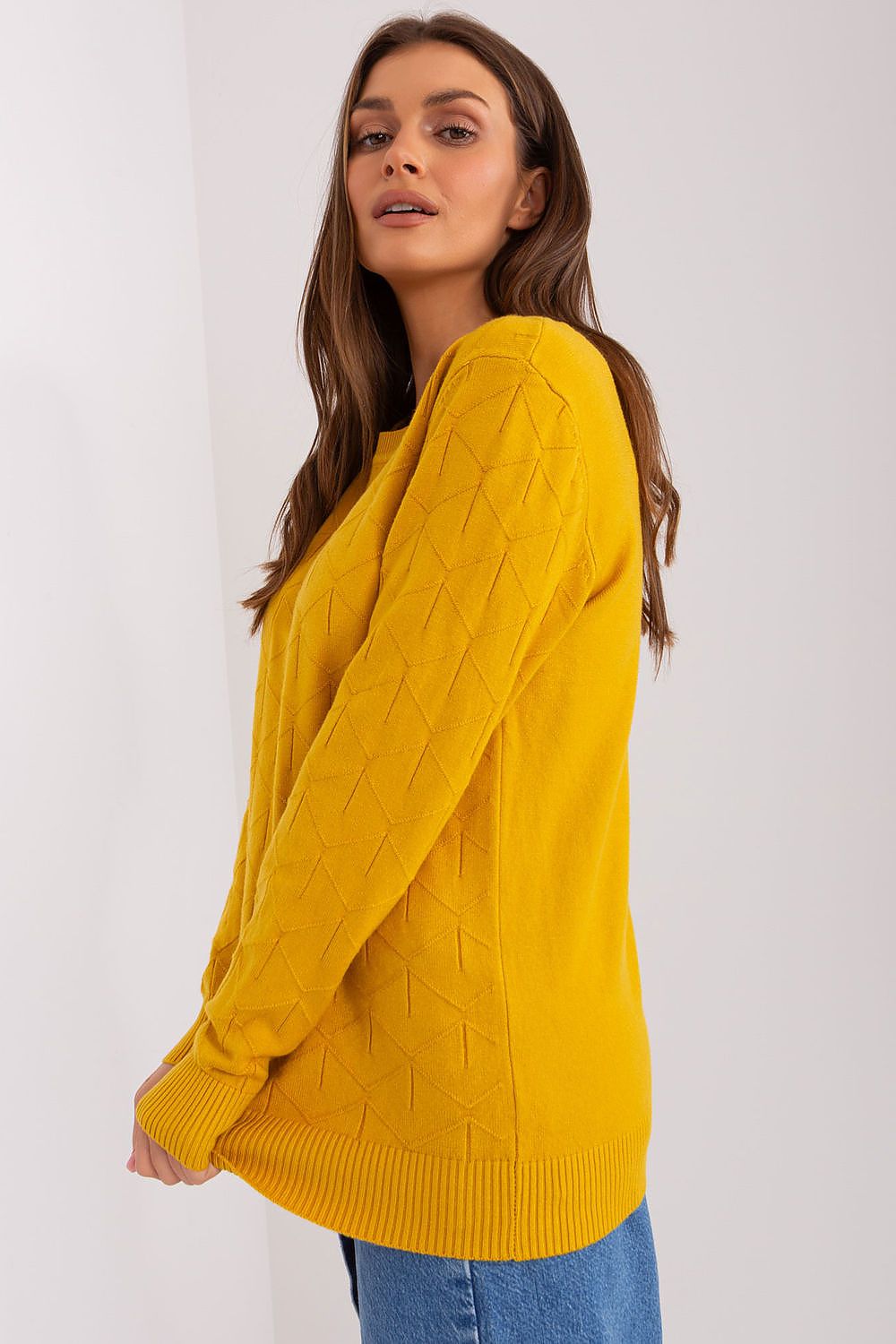   Sweter Damski Model AT-SW-232901.25X Dark Yellow - AT 