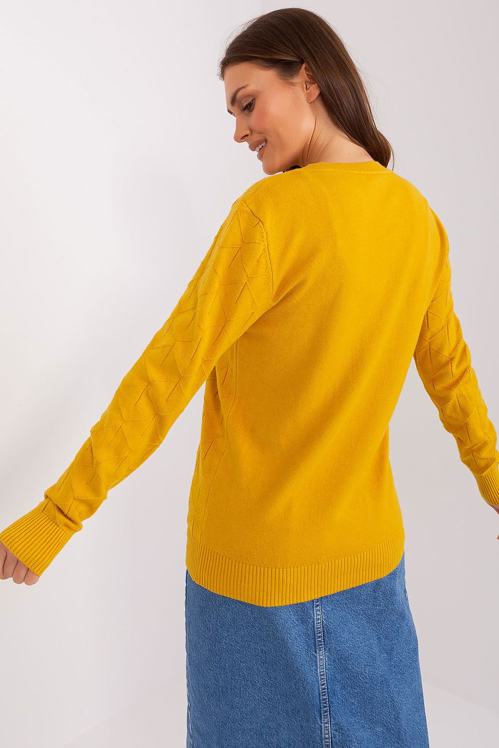  Sweter Damski Model AT-SW-232901.25X Dark Yellow - AT 
