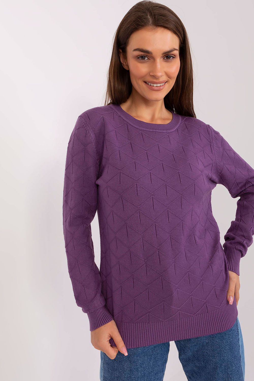   Sweter Damski Model AT-SW-232901.25X Violet - AT 