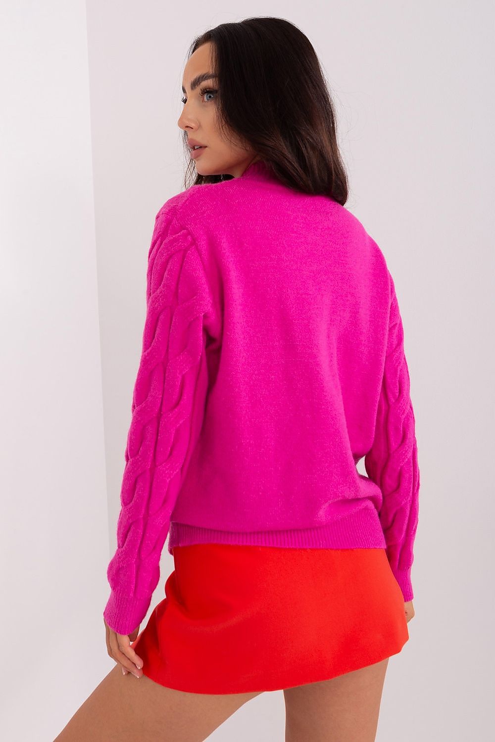   Sweter Damski Model AT-SW-2235.00P Fuksja - AT 