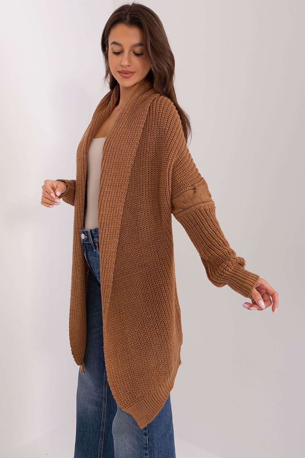  Sweter Kardigan Model TW-SW-BI-305.99P Brown - Och Bella 