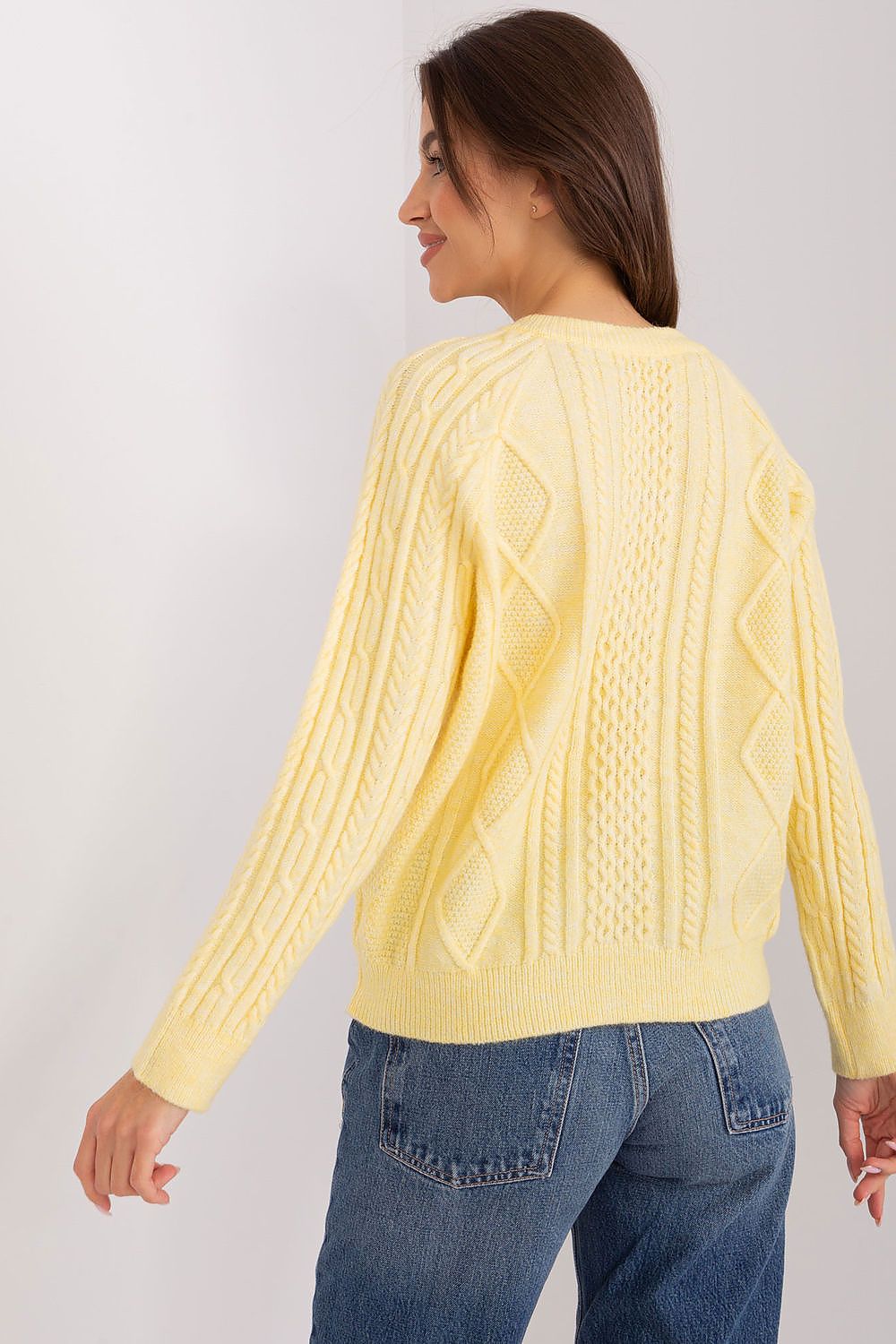  Sweter Damski Model AT-SW-2346-2.99P Light Yellow - AT 