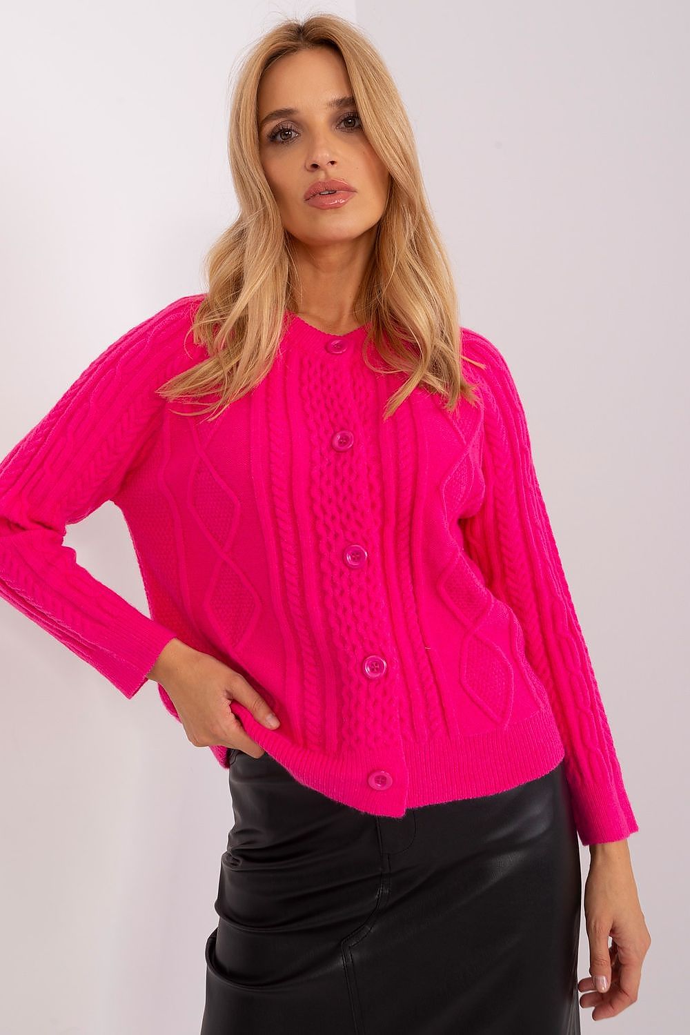  Sweter Damski Model AT-SW-2346-2.99P Dark Pink - AT 