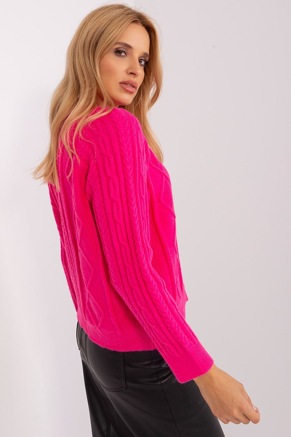  Sweter Damski Model AT-SW-2346-2.99P Dark Pink - AT 