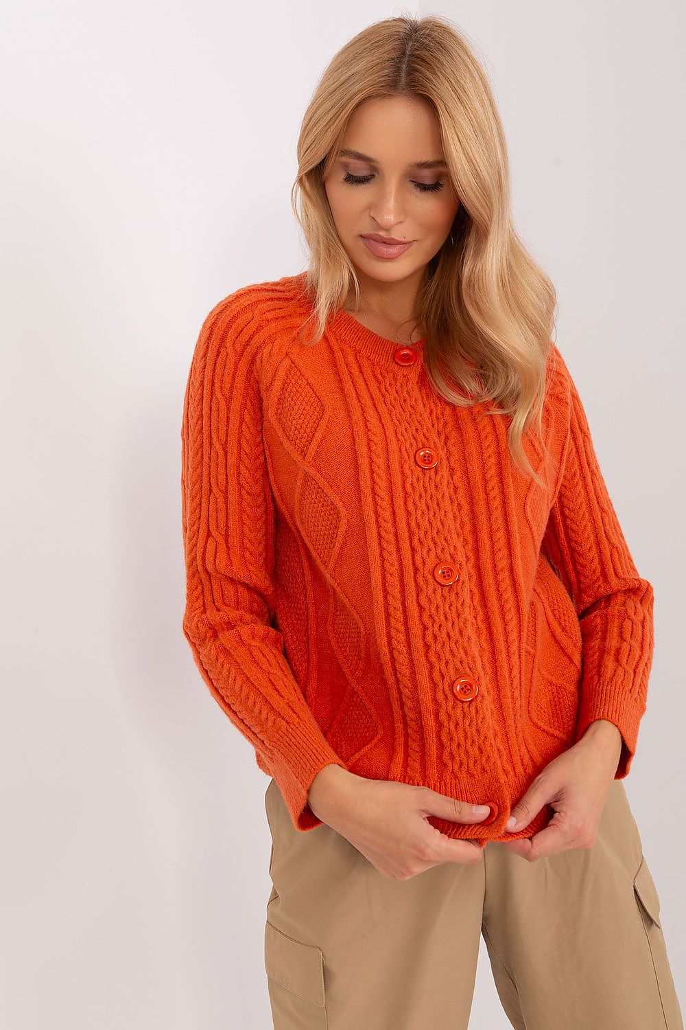  Sweter Damski Model AT-SW-2346-2.99P Orange - AT 